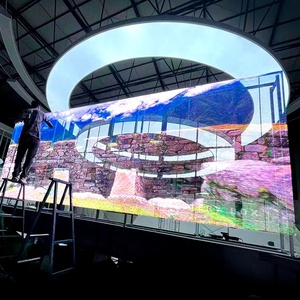 Impermeabile trasparente morbido Led maglia tenda schermo Display flessibile trasparente Led moduli Led per la pubblicità esterna - Product Image 2