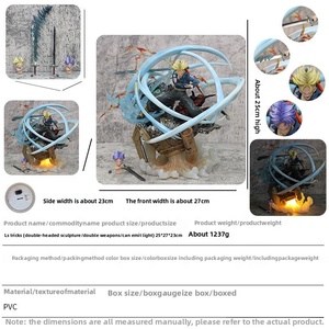 ラストスリープLSドラゴンドボールディタトランクス像フィギュア両面発光PVCモデル玩具新状態カラーボックス包装 - Product Image 2