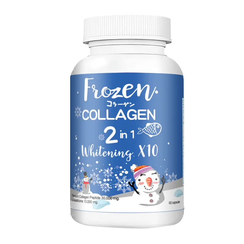 Produtos de beleza Atacado Frozen Collagen Peptide 2 em 1 Whitening Pills L-glutationa Marine Collagen Tablet