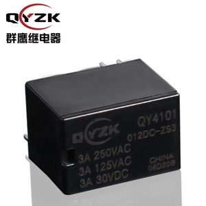 Factory Spot QY4101 Relé de señal 5V/12V/24V Conversión SPST de 5 pines 3A250VAC Relés de señal de carga de contacto de baja potencia - Product Image 2