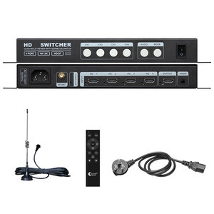 4K LCD Video Splitter Switcher Multimedia AD Pantallas HD Multi Viewer Divisor 4 en 1 Adaptador de interruptor de salida IR para PC Reproductor de cámara - Product Image 2