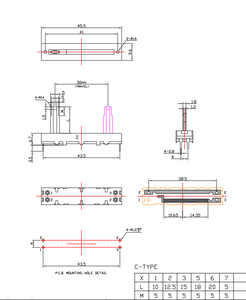 Potenciómetro lineal de viaje, potenciómetro lineal de 30mm, potenciómetro deslizante con interruptor - Product Image 6