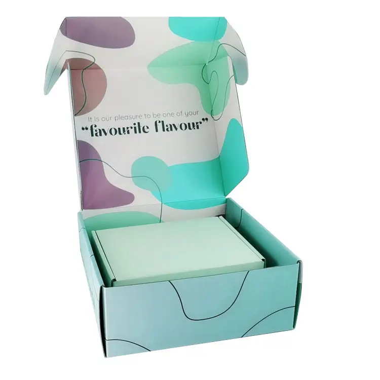 Caja de regalo de joyería de cartón corrugado reciclado personalizado caja de almacenamiento de zapatos de ropa con opciones de estampado de laminación mate