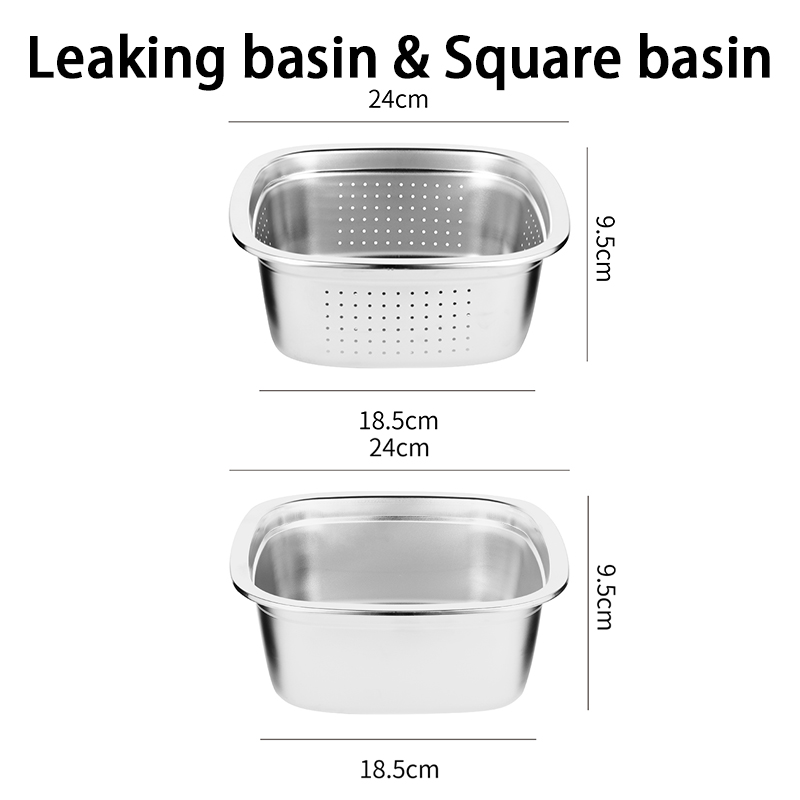 24cm-Leaking basin+Square basin