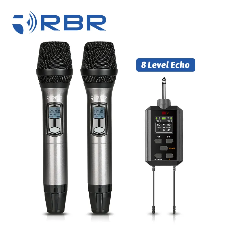 Portatile D15E sincronizzazione a infrarossi UHF Wireless microfono palmare dinamico con eco per l'insegnamento e il canto