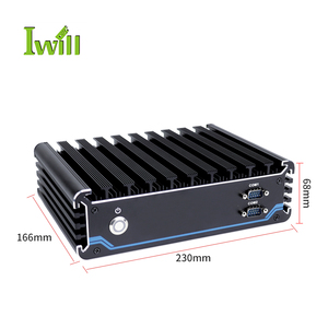 Procesador integrado Mini Pc Core 6th I7 5 LAN GPIO Linux Sistema operativo Mini Pc con voltaje amplio de 9V a 36V