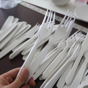<strong>Single</strong> <strong>Use</strong> Disposable Plastic Knife Fork Spoon PLA Cutlery Set for Fast Food Biodegradable Utensil - Product Image 6
