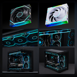 ASIAHORSE OEM Kit de ventilador de caja de computadora Premium con función de cadena de margaritas Ventiladores ARGB de 120mm para sistema de refrigeración de PC Enfriadores de ventilador RGB
