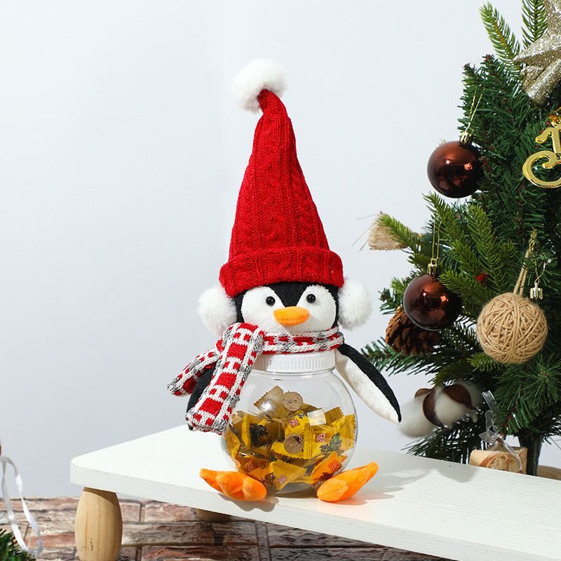 Red Hat Penguin Candy Jar
