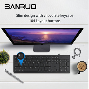 カスタムアラビアスペインAZERTYコンピュータキーボード人間工学に基づいた膜キーボードワイヤレスキーボードとマウスデスクトップラップトップPC用 - Product Image 6