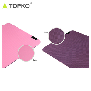 TOPKO Durable Anti-Slip Waterproof <strong>Dual</strong> <strong>Color</strong> 4/6/8/10mm Laser Printing Thickness Exercise TPE Yoga <strong>Mats</strong>