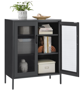 Hot bán tủ bếp tủ quần áo lưu trữ tủ 2 cửa lưới với 2 kệ điều chỉnh - Product Image 1