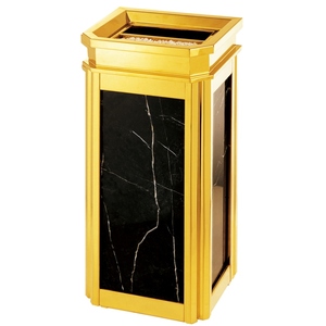 Hotel Stainless Steel Dustbins Ashtray Trash <strong>Can</strong> Waste Storage <strong>Bins</strong> with Barrel Rubbish Recycle <strong>Bins</strong> - Product Image 6