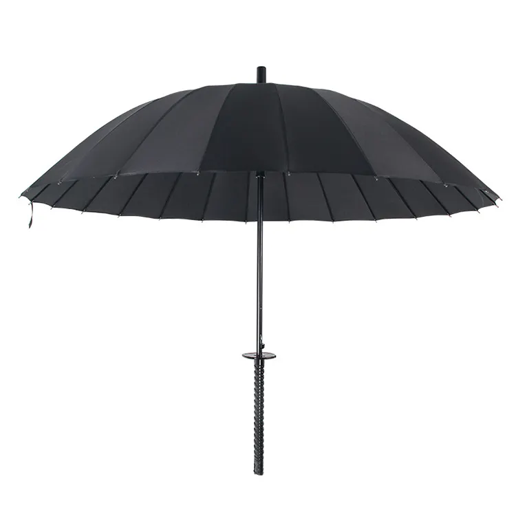 Японский самурайский зонт-Катана с логотипом под заказ, с прямой креативной ручкой, сильный Ветрозащитный непромокаемый большой зонт
