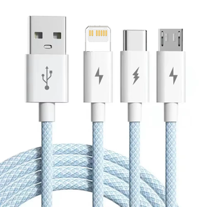 אספקת ישיר במפעל לספק <span class=keywords><strong>3in1</strong></span> כבל מיקרו USB סוג-c מטען מהיר רב USB לטעינה עבור טלפון נייד