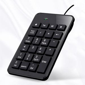 Precio de fábrica Mini 23 teclas con cable USB Teclado numérico Delgado Logotipo personalizado Teclado de oficina y juegos