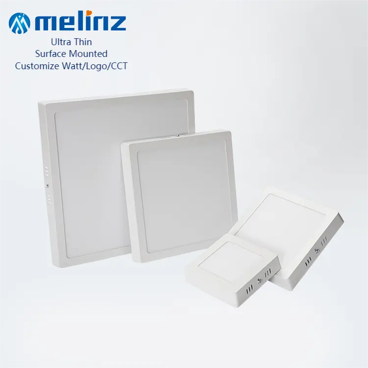 MELINZ-Panel de luz de aluminio de fundición a presión para techo, Panel de luz Led Delgado, redondo y cuadrado, 6 12 18 24 W