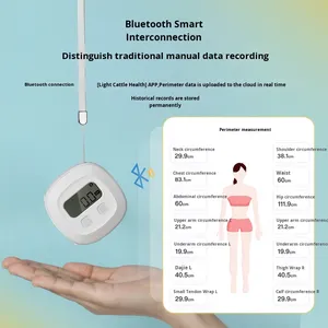สมาร์ทบลูทูธอัตโนมัติสายวัดไฟฟ้าหนังหดตัวได้แบบม้วนอ่อนสำหรับวัดความสูงเส้นรอบวง