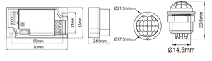 Lichtsensor-Schalter PIR-Bewegungssensor, Infrarot-Sensor kombiniert mit Licht, ir-Sensor mit Zeitselektion
