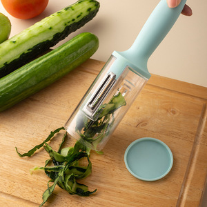มัลติฟังก์ชั่น 2 in 1 ครัวผักผลไม้เครื่องปอกเปลือกพร้อมกล่องเก็บ Scaler Peeler - Product Image 3