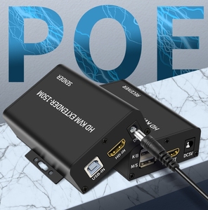 HDMI KVM扩展器通过5/6类以太网电缆连接到150M 1080P HDMI USB RJ45局域网扩展器支持键盘鼠标扩展传输 - Product Image 2
