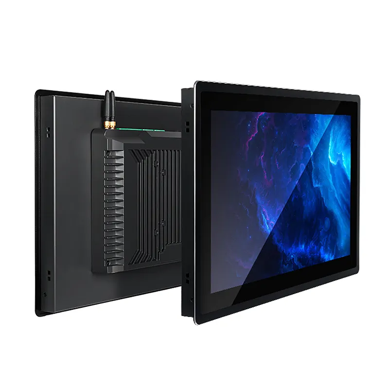 ODM OEM IP65 Embedded Industrial Touch Screen Monitor Fanless All In One Computer Win11 Linux android 11 Mini Panel Pc