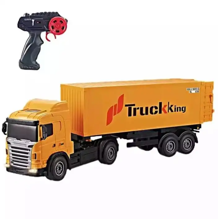 2.4ghz 4 Canais Controle Remoto Simulação Destacável Container Truck Rc Carga Transporte Reboques Carro Toy Modelo Para Kid