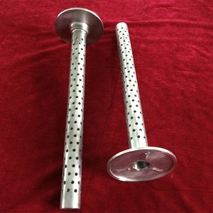 Elemento filtrante in tubo perforato con flangia di titanio, filtro metallico, elemento filtrante in tubo perforato in titanio - Product Image 1