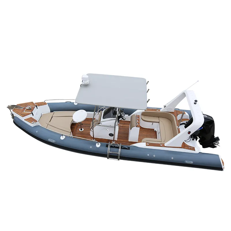 7m Fiberglas Luxus Rigid Pontoon Rib Boot zu verkaufen