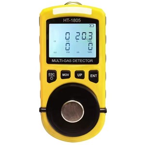 เครื่องตรวจจับก๊าซ hti แบบ Ht-1805สี่ในหนึ่งเครื่องวิเคราะห์แบบพกพาเครื่องตรวจจับร่วม H2s แบบ O2พกพาเครื่องทดสอบก๊าซพิษหลายรูปแบบ - Product Image 1