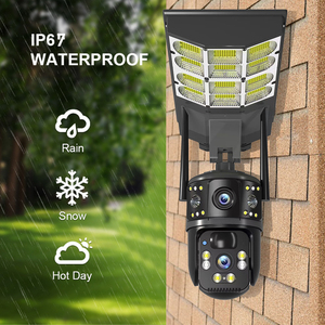 V380 Dual Lens All in One 4G WiFi Cctv IP Sistema de cámara de seguridad inalámbrica para exteriores Intercomunicador Farola solar con cámara - Product Image 4