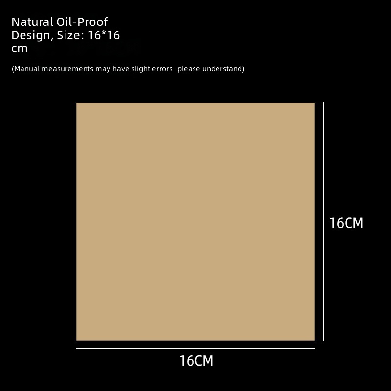 16x16 natural greaseproof paper
