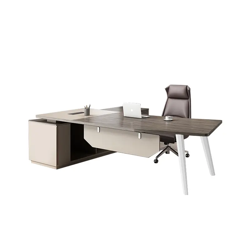 FanRui New Boss President Manager desk fashion simple modern computer office desk chair set bookcase chair