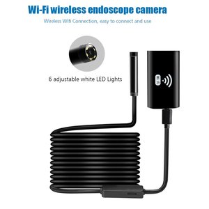 Wifi <span class=keywords><strong>F99</strong></span> Mini 8mm çap kapsam endoskop Borescope muayene kamera Smartphone HD 720P VideoScope kamera SDK için su geçirmez