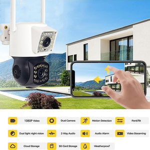 Fábrica OEM/ODM al aire libre impermeable dos lentes red IP WiFi cámara de seguridad - Product Image 2