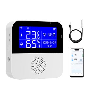 Sensor de temperatura y humedad inalámbrico, pantalla LCD, Monitor de humedad para interiores para Smart Home, soporte SmartLife, asistente de Alexa y Google - Product Image 1