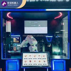 2025新型智能机器人咖啡师自动售货机机器人售货亭爪机