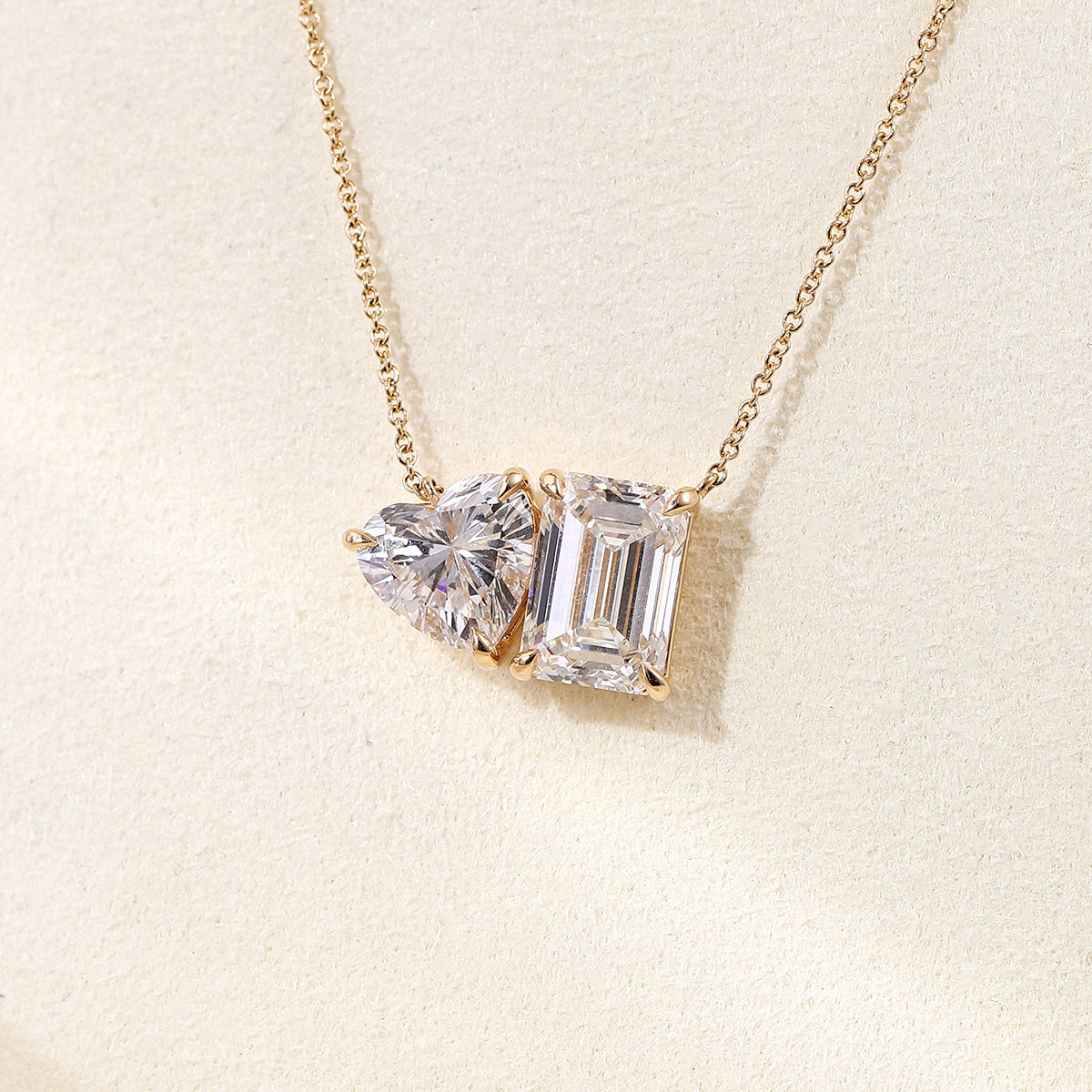 สร้อยคอเพชรแล็บ 18k ทอง