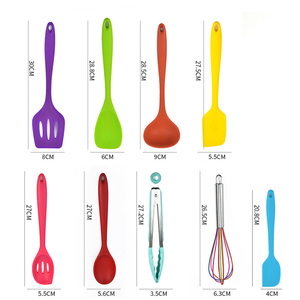 10-Piece Modern silikon mutfak aletleri her şey dahil Set renkli tahsis tencere pişirme araçları dahil naylon Spatula gereçler - Product Image 6