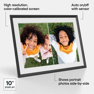 Hoch auflösende APP 10-Zoll-Cloud Digitaler Foto rahmen APP WiFi-Steuerung Digitaler Foto rahmen Elektronischer Bilderrahmen