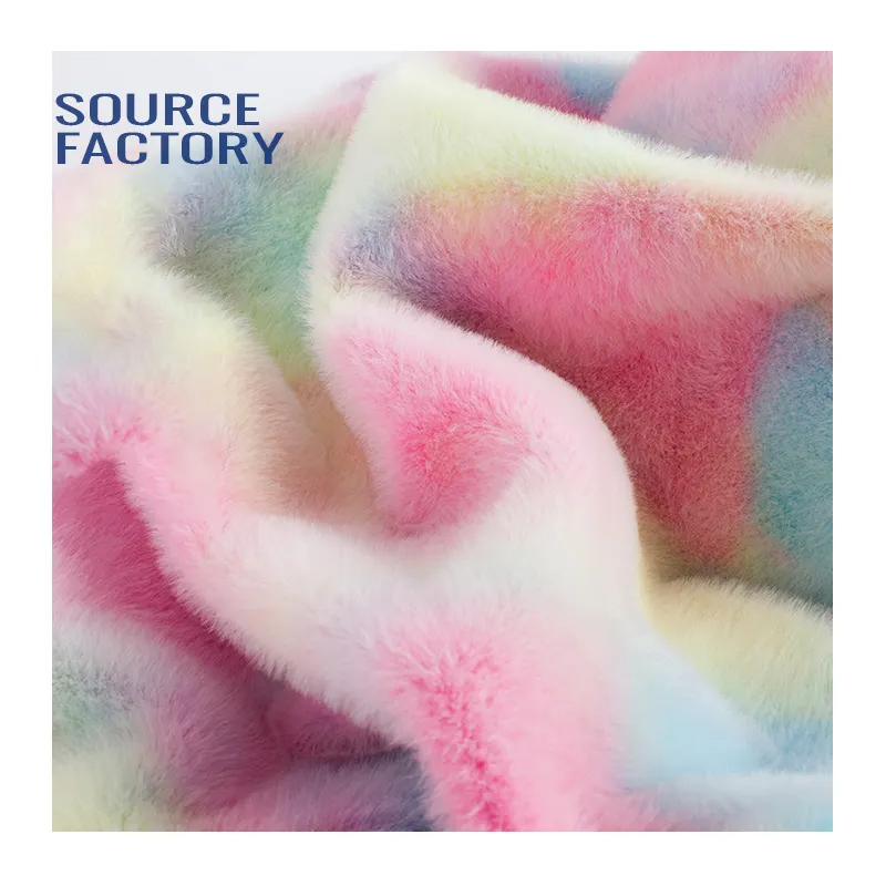 Trung Quốc nóng bán mềm sợi nhỏ sang trọng vải thỏ 100% nylon vải với một mềm mại sang trọng trở lại