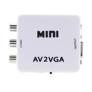 Mini HD RCA CVBS AV to <strong>VGA</strong> Video Converter Av2vga Video Converter with 3.5mm Audio Plug for Computer TV Projector Display - Product Image 4