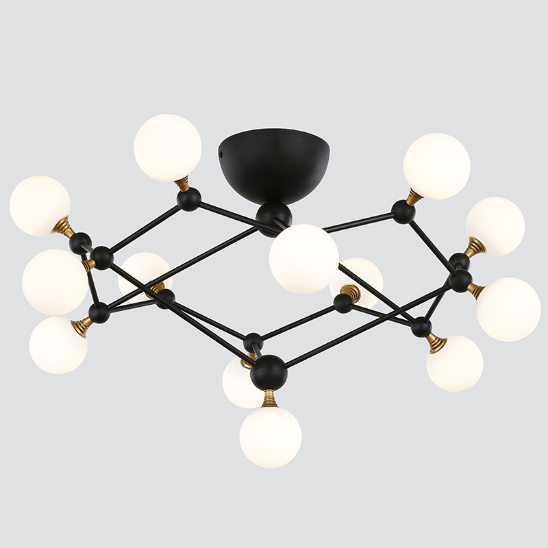 Simple Design bedside Motorized crystal murano glass ball chandelier Flowers dining pendant light