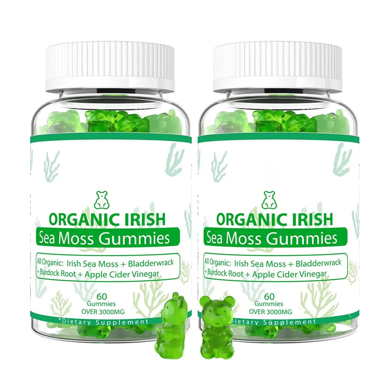 Gummies di muschio marino irlandese biologico perdita di peso dimagrante detox immune healthcare integratori alimentari integratori alimentari