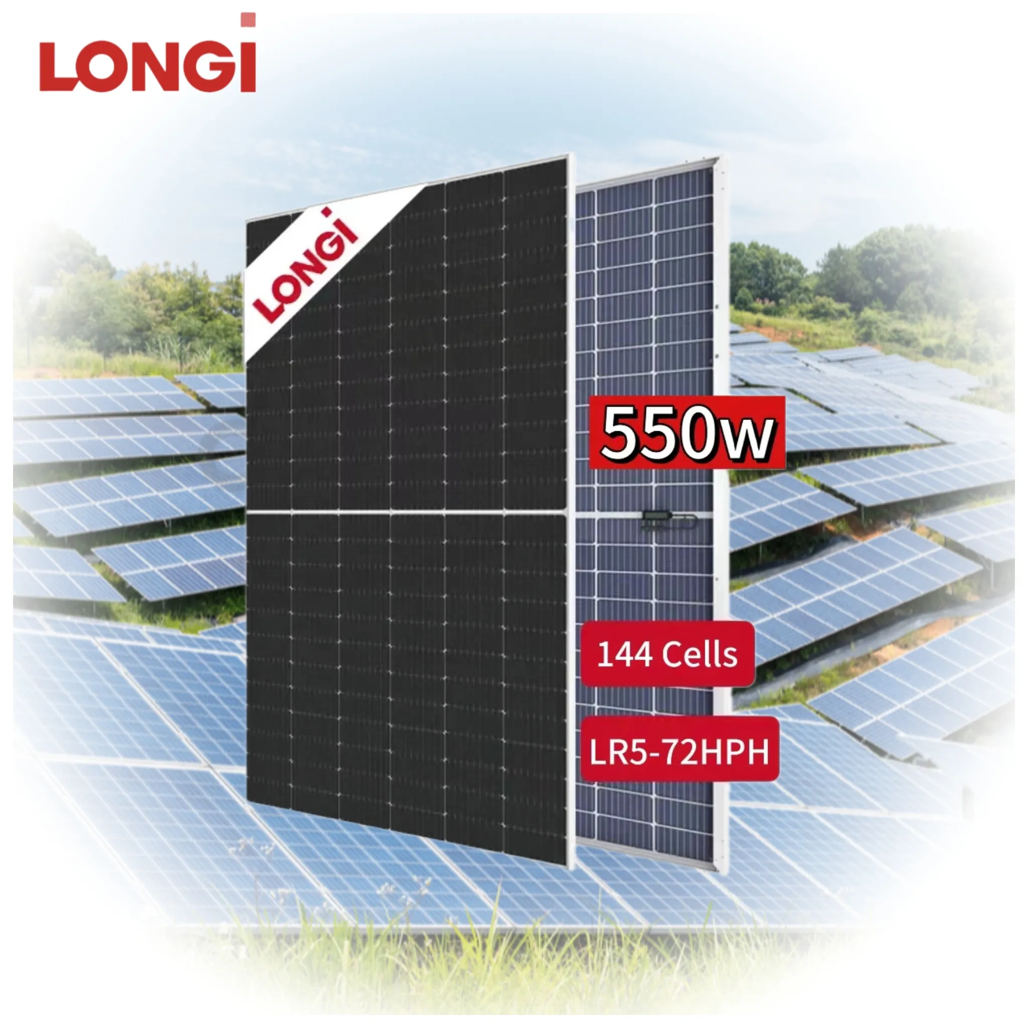 Панель солнечных батарей Longi, 545 Вт, 550 Вт, 555 Вт, Pannelli Fotovoltaici, модуль эффективности, фотоэлектрические панели