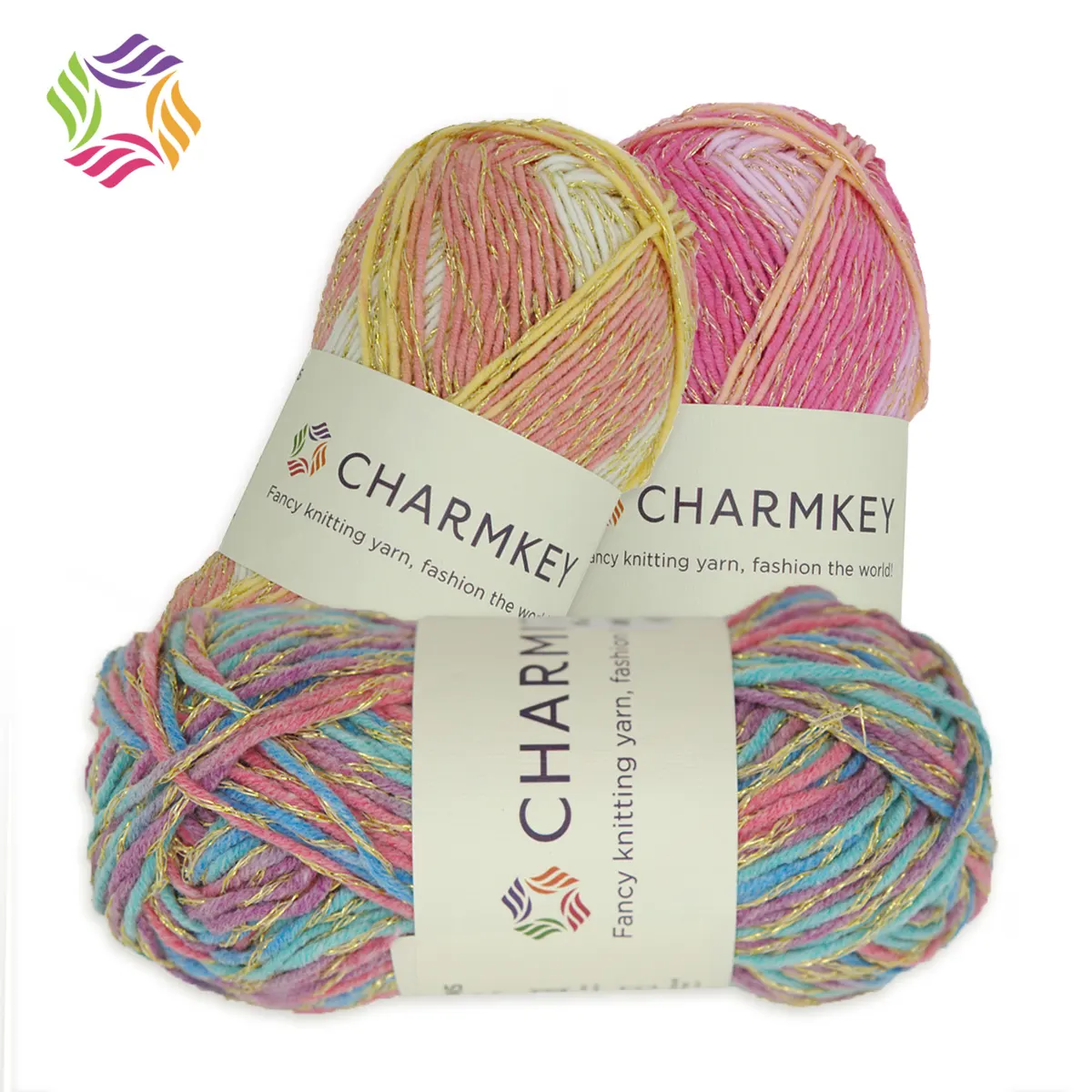 Charmkey colorata di buona qualità del cotone mescolato filato per lavoro a maglia in poliestere cotone filato mescolato dalla Cina 2019