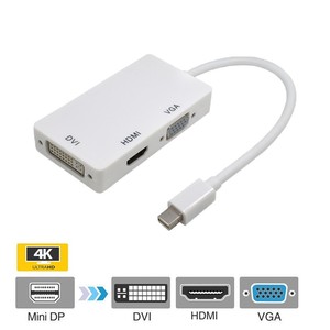 Mini DP/DisplayPort a HDTV DVI VGA adattatore 4K 30Hz tripla uscita per PC Mac Monitor DP a DVI VGA Multi-display Converter - Product Image 6