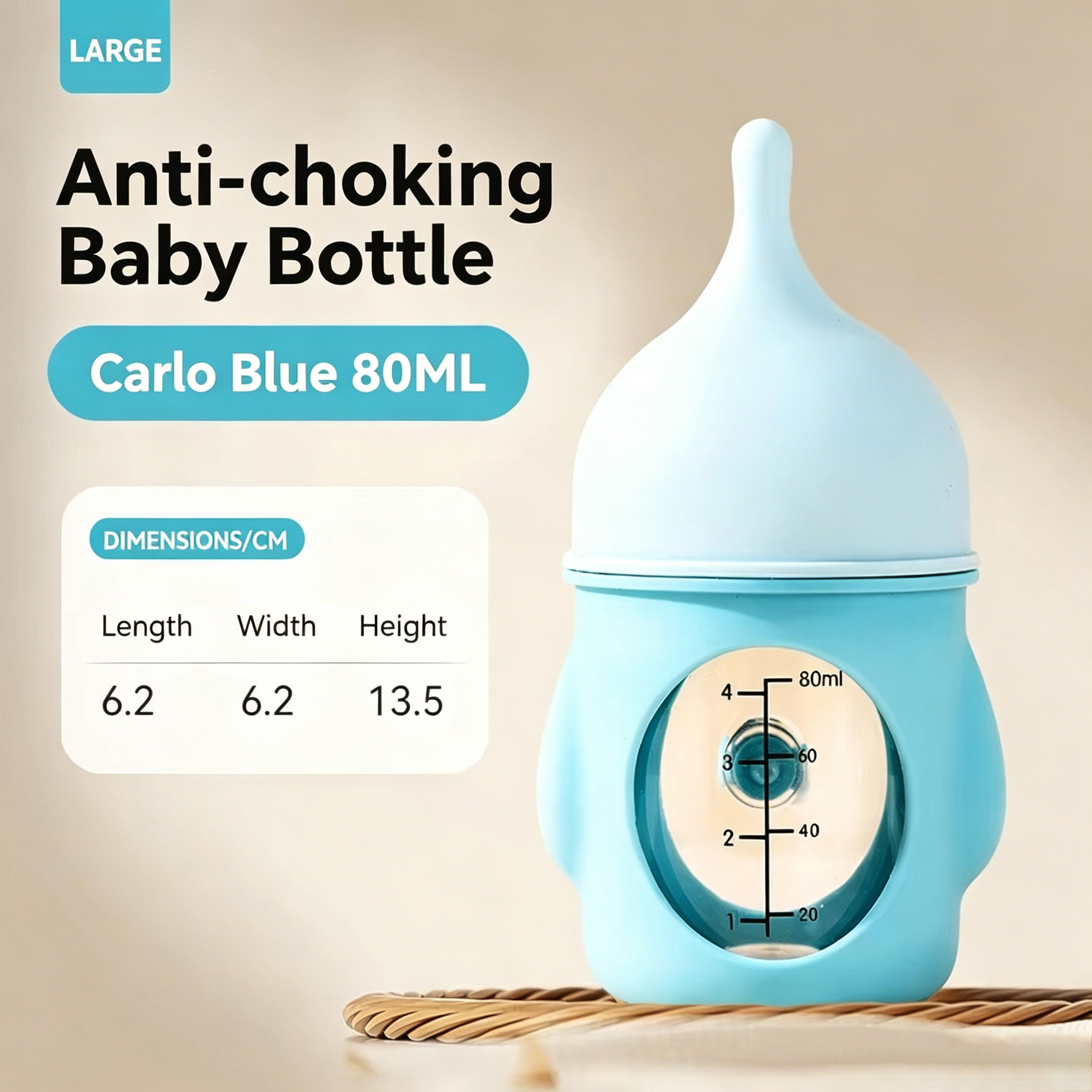 Carlo azul 80ml, 1 chupete, 2 en compra