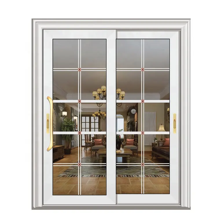 Customized latest main design aluminum frame glass sliding door