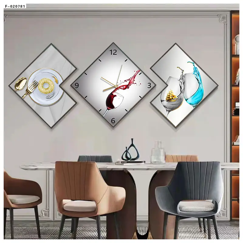 Decoración de Arte Moderno, accesorios de decoración de dormitorio de lujo personalizados, Pintura Artística, reloj de pared, arte de pared nórdico, lienzo impreso, pintura